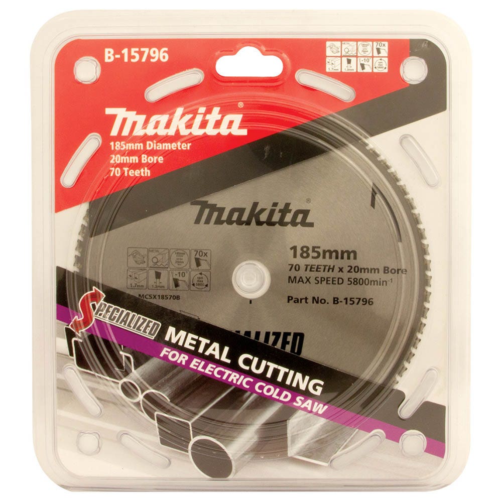 MAKITA 185mm 70T TCT Circular Saw Blade for Metal Cutting - SPECIALIZED