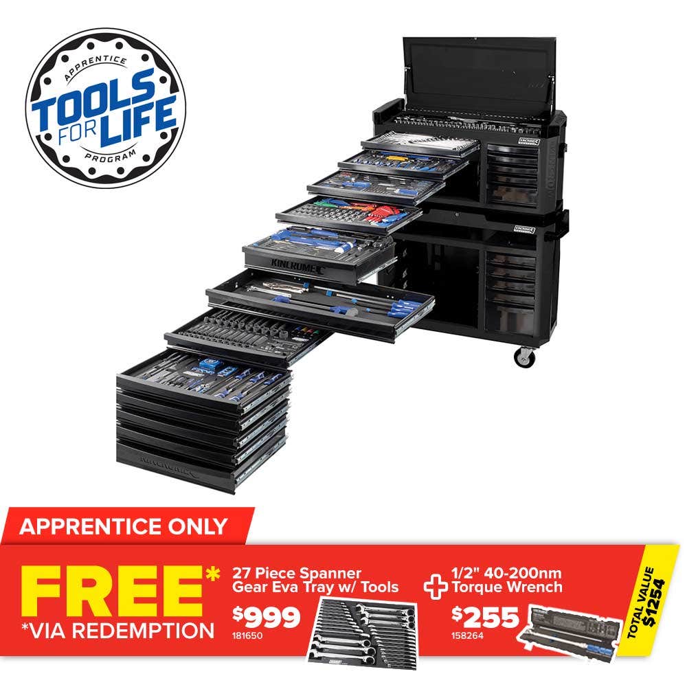 KINCROME TFL 551 Piece 22 Drawer Contour Wide Tool Kit Black P1810MB