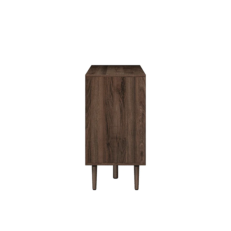 Posey 56 Wide Wood and Rattan Kacie Modern Sideboard