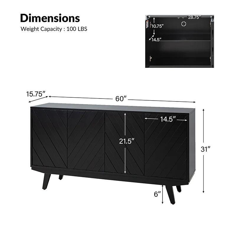 Jeremias 60 Wide Sideboard