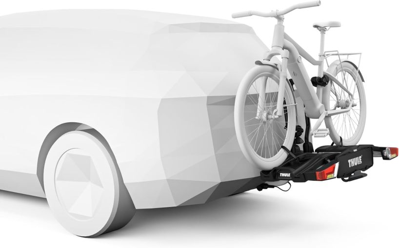 Thule EasyFold XT bike rack for tow bar 2 bikes silver