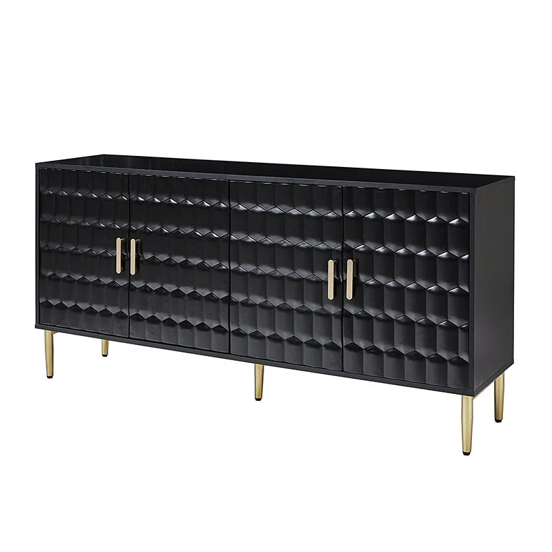 Modern Hexagonal Door Bruno 63 Wide Sideboard with Adjustable Shelves