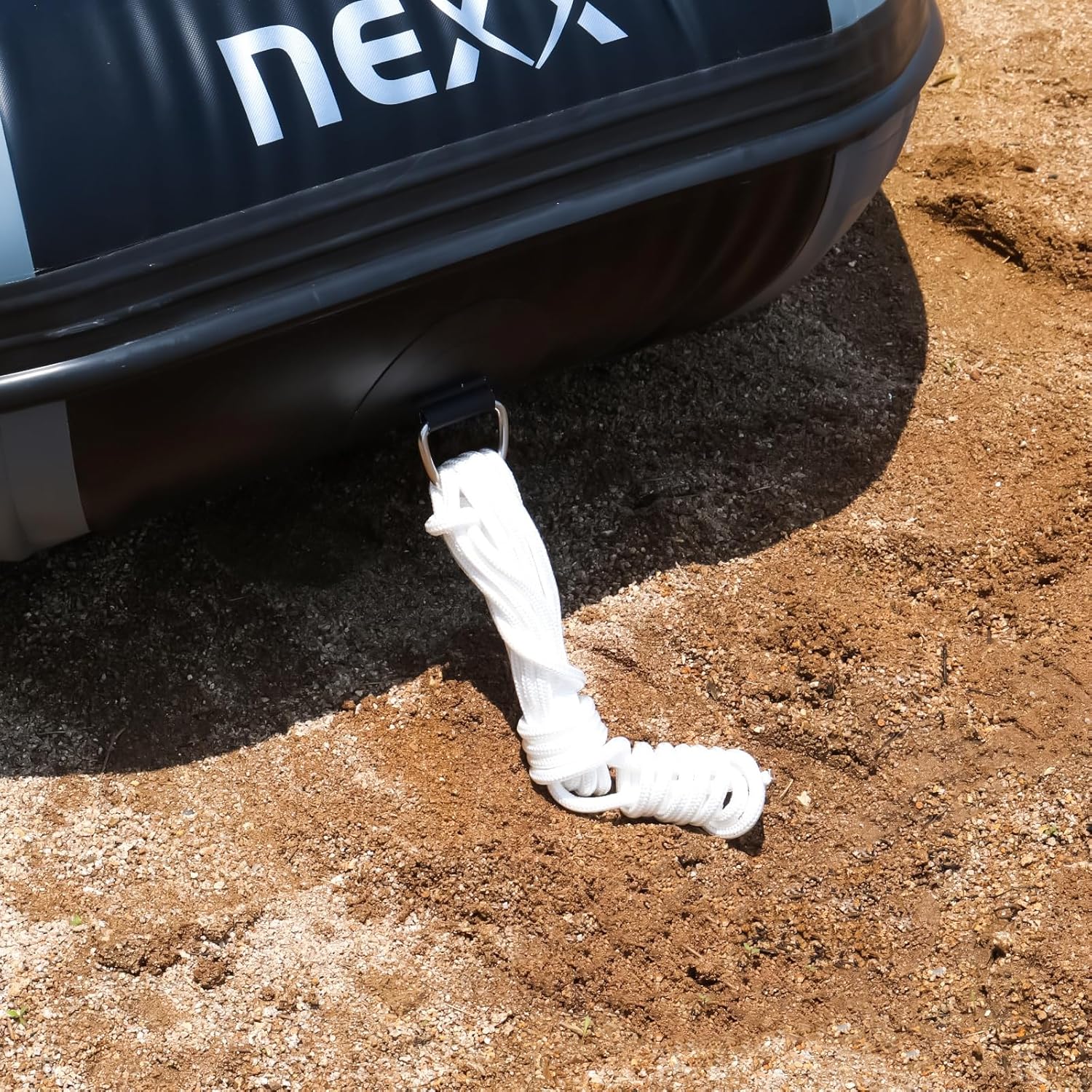 NEXX Professional Inflatable Boat 330 cm with Air Bottom with Carry Bag, 2 Paddles and Repair Kit Light Grey