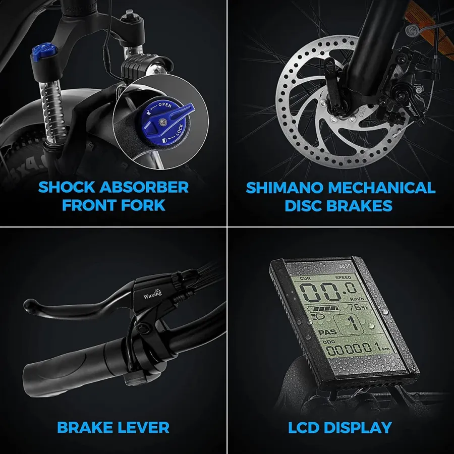 Outdoor electric bike with 48V / 15Ah lithium battery✨