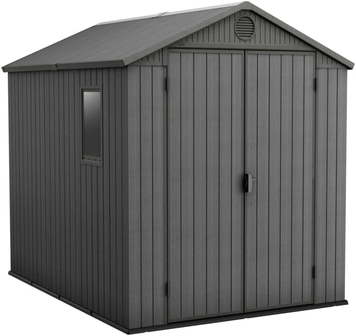 Keter Darwin Outdoor Apex Double Door Garden Storage Shed 1.8x2.4m