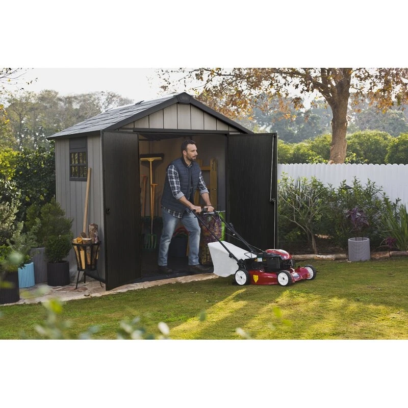 Oakland 7.5 ft wide x 7.5 ft deep plastic storage shed