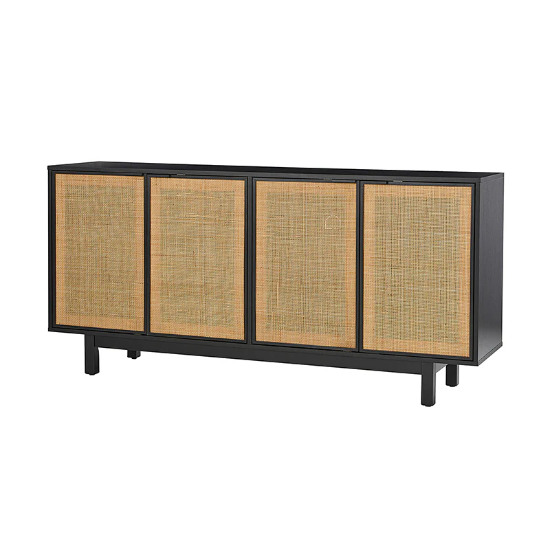 Otmar 63¡° Wide Natural Rattan Mesh Multi-Purpose Sideboard