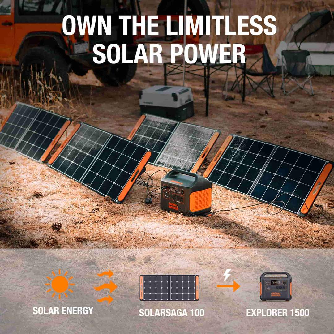 Jackery Solar Generator 1500 (Jackery 1500 + 4 x SolarSaga 100W)