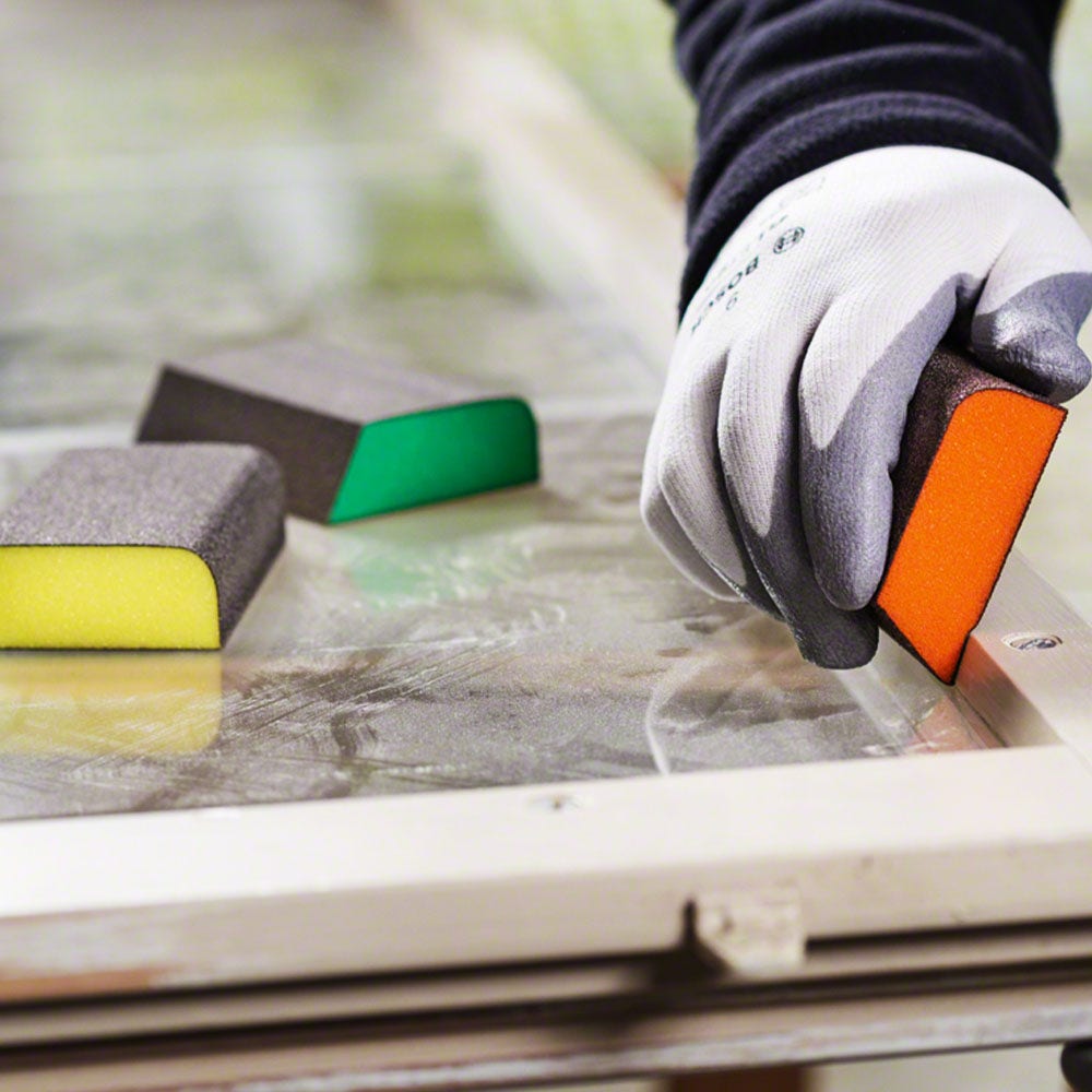 BOSCH Foam Hand Sanding Block Kit - S471 BEST for FLAT & EDGE - 3 Piece