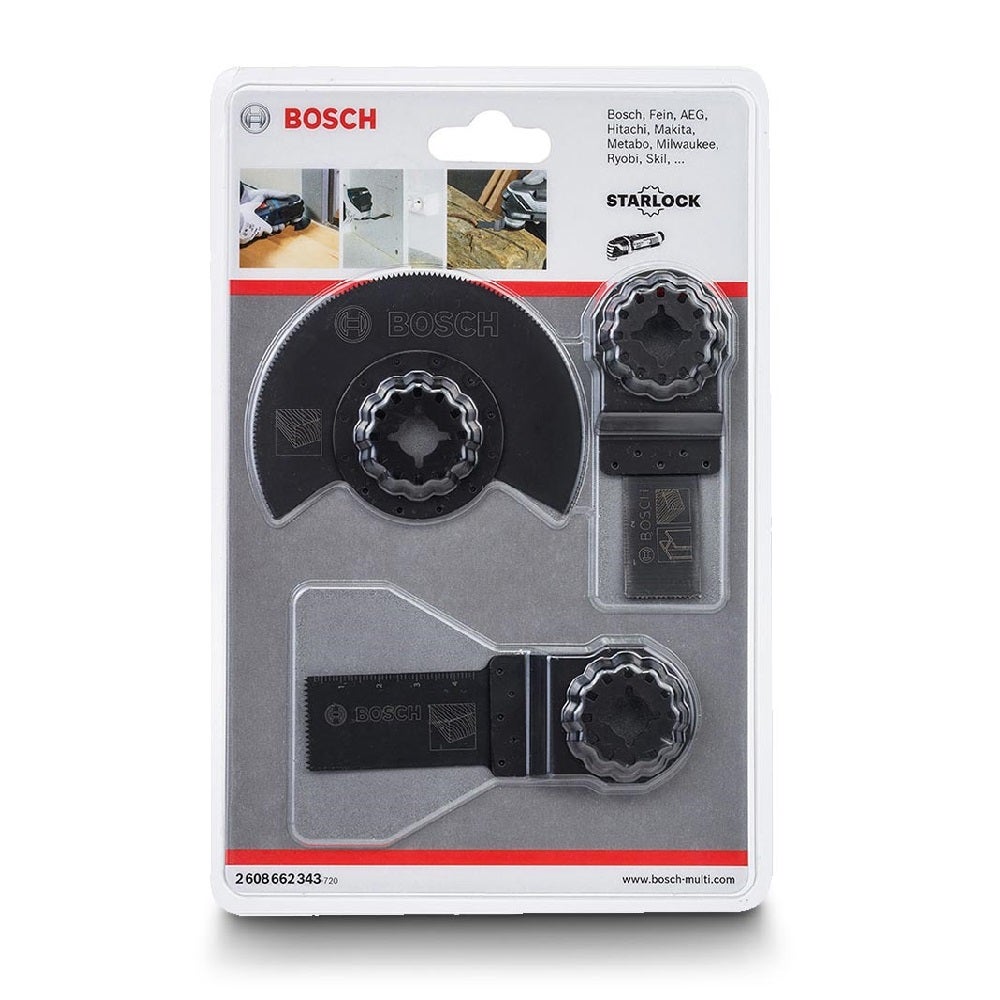 BOSCH Multi-Tool Blade Set for Wood Flooring - STARLOCK - 3 Piece 2608662343