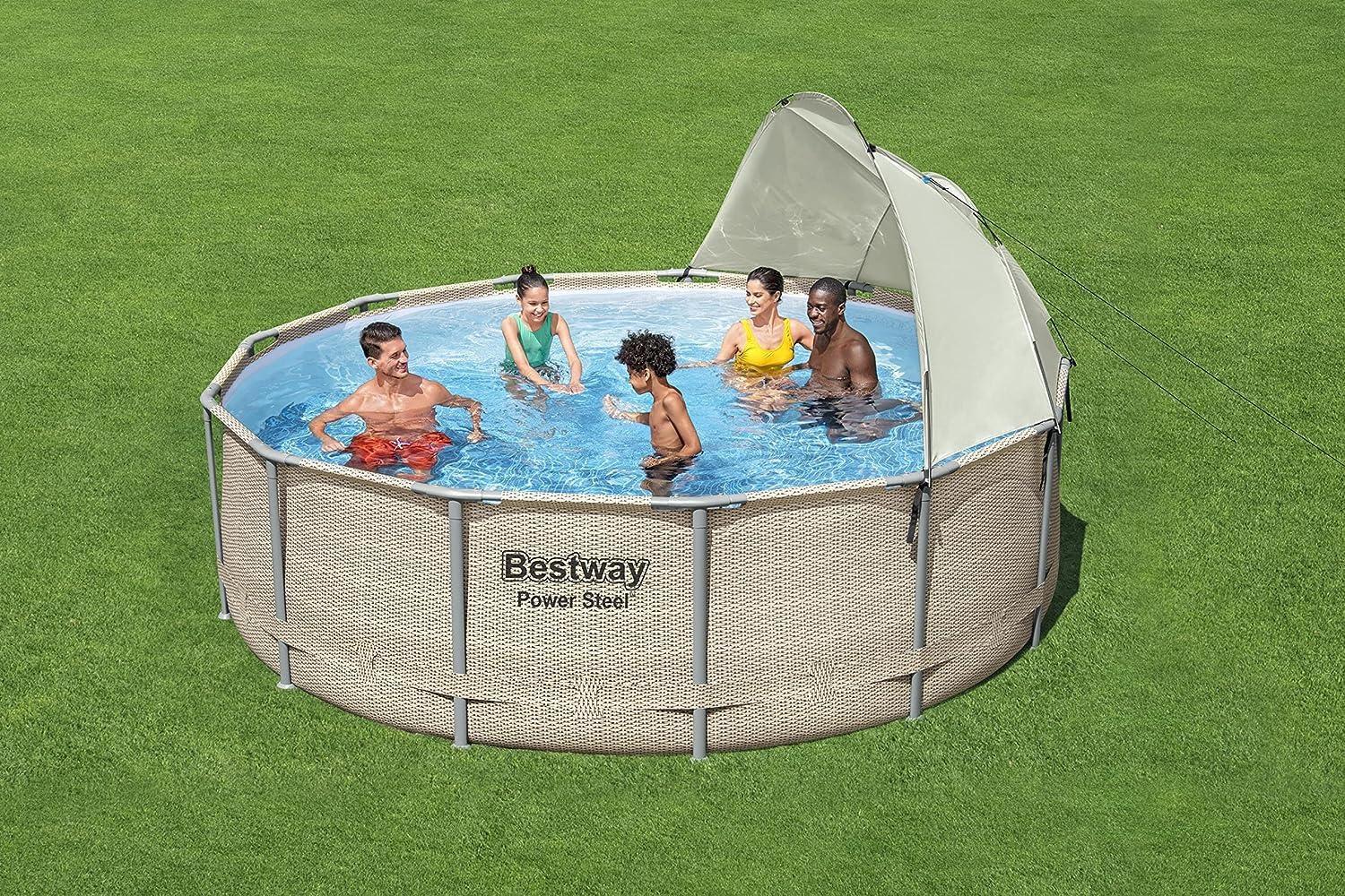 Bestway Power Steel Swimmingpool-Set mit Dach 396x107 cm
