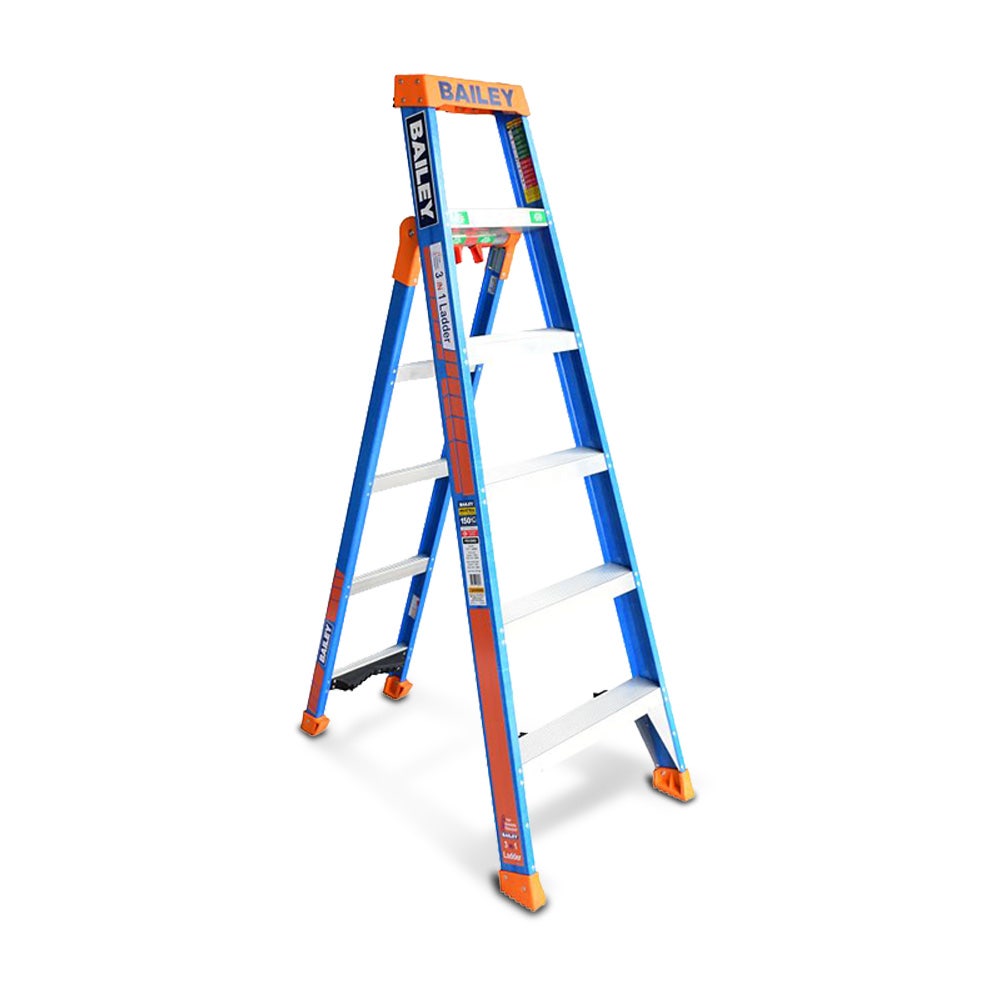 BAILEY 1.8m SLS 3-in-1 150kg Fibreglass Ladder FS13884