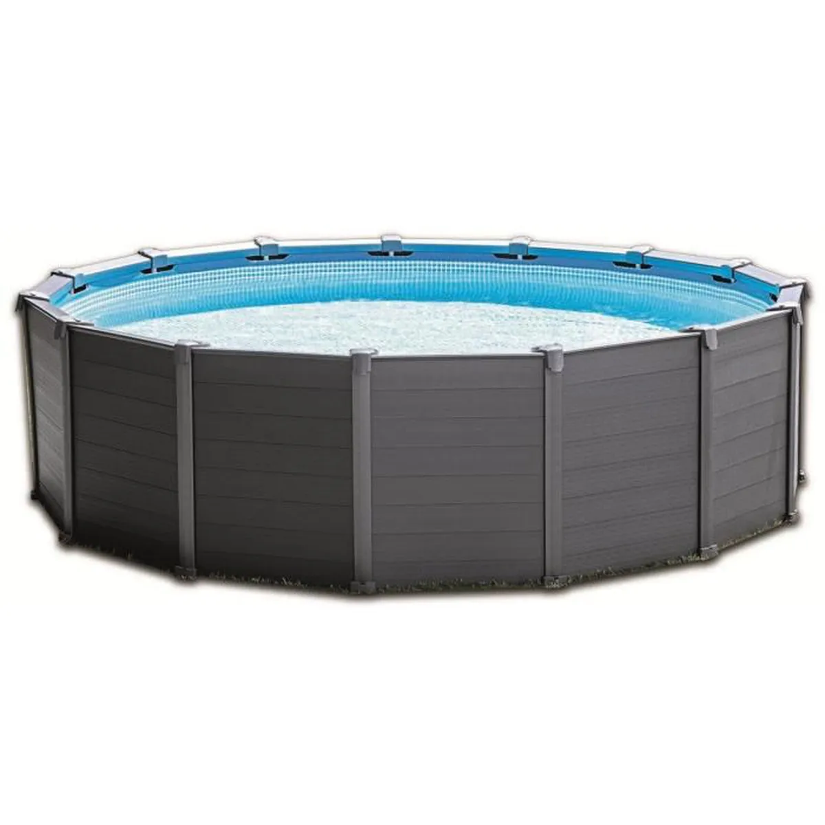 INTEX Kit piscine en résine - graphite - Ø4,78 x H1,24m