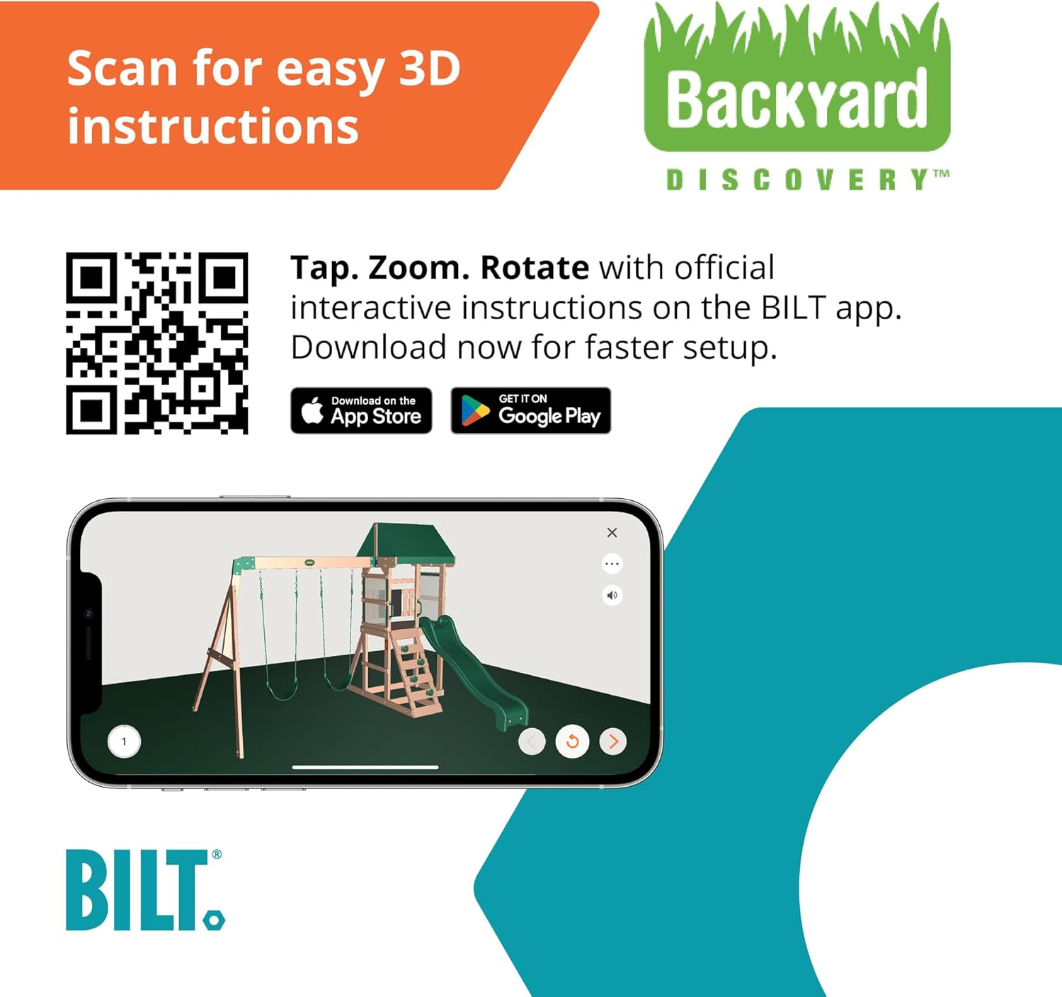 Backyard Discovery Buckley Hill Aire de Jeux en Bois | Aire de Jeux Extérieur avec balançoire/Toboggan/bac de Sable/échelle | Balancoire Exterieur avec Toboggan, Portique Balancoire Exterieur