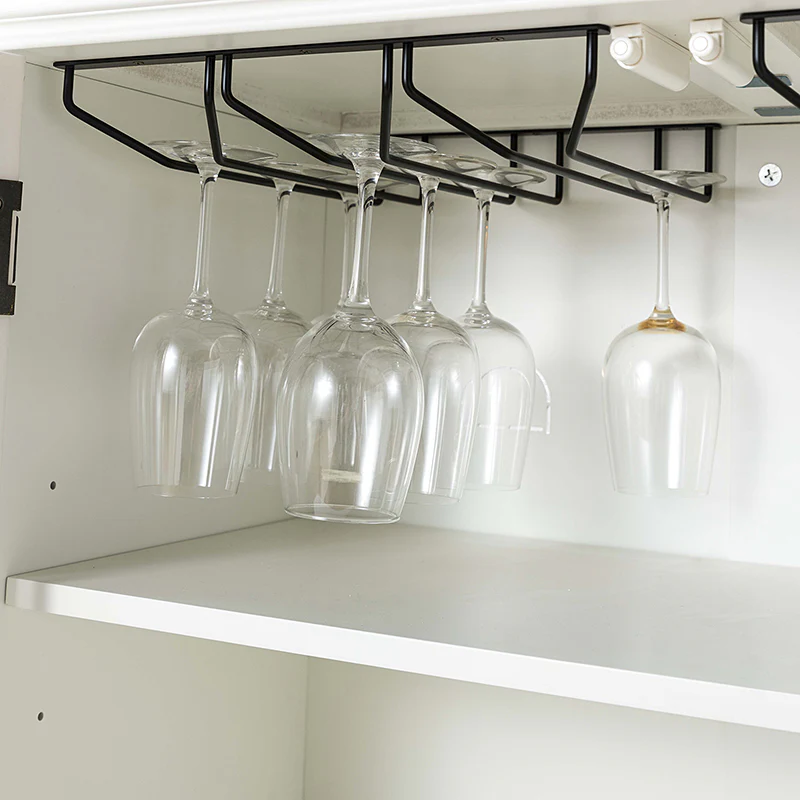 Emathides 63 Solid Wood Sideboard with Lighting & Wine Rack