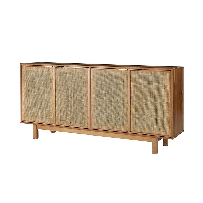 Otmar 63¡° Wide Natural Rattan Mesh Multi-Purpose Sideboard