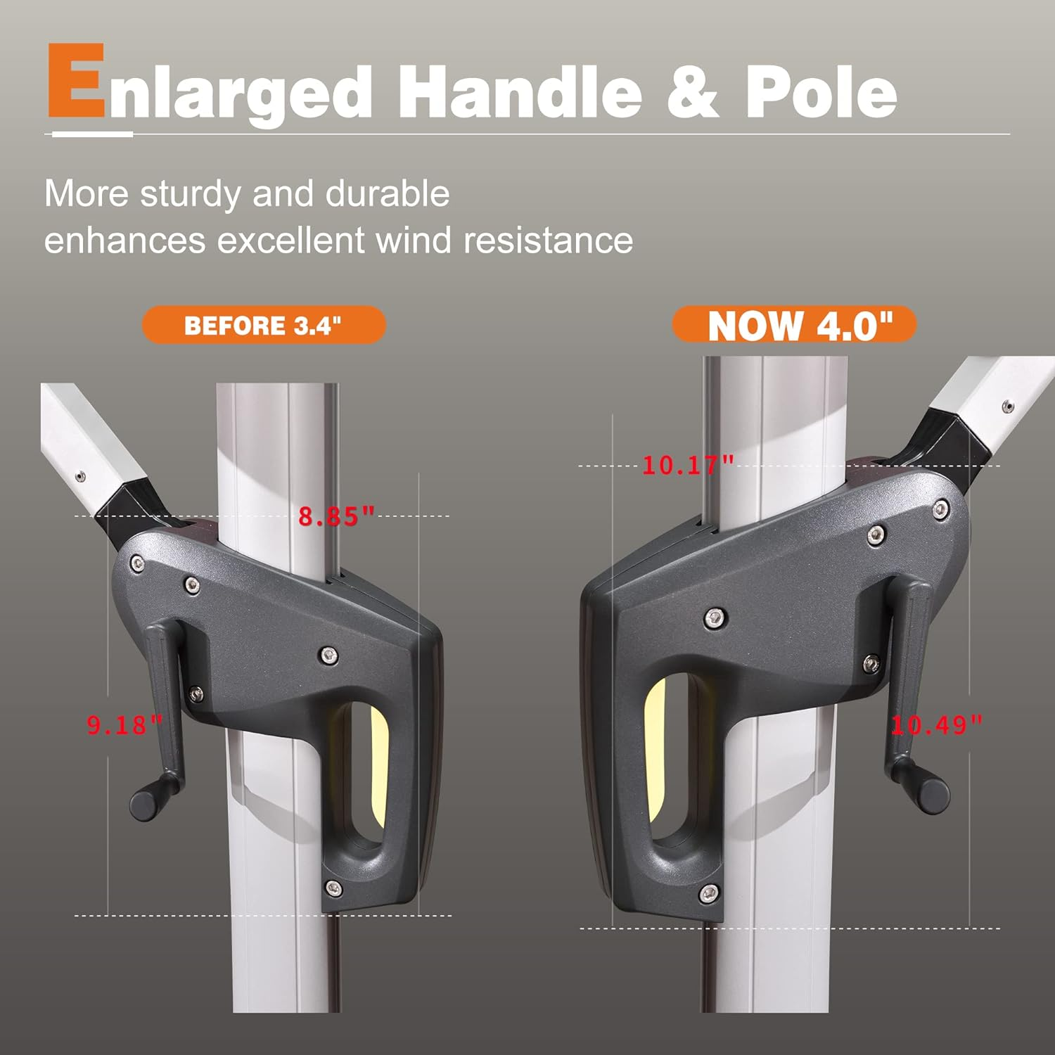 14pieds Solar-powered LED parasol