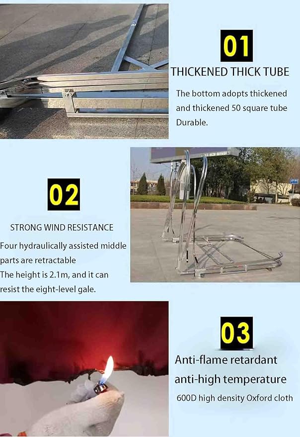 All Weather Proof Carport - Foldable & Retractable Car Shelter, Lockable, Durable