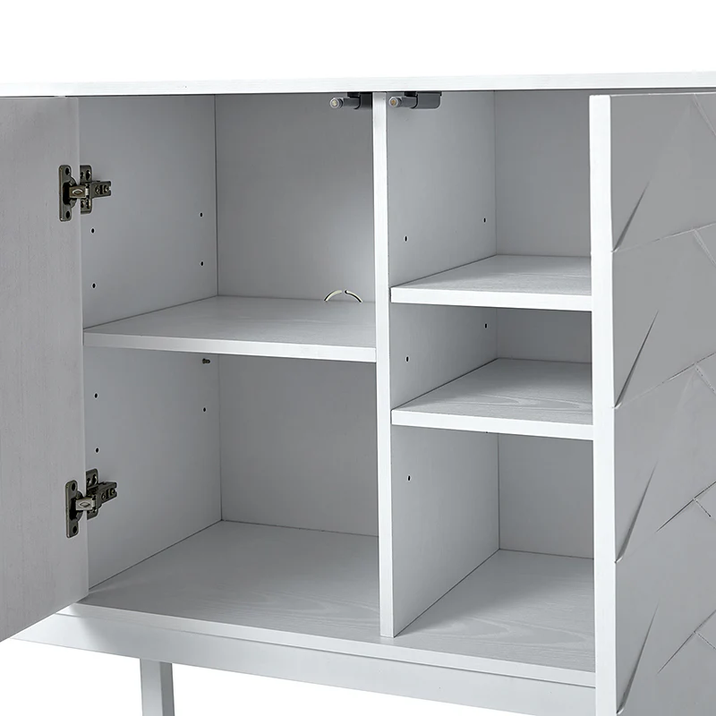 Beat Mid-century Modern 4-door Sideboard with Adjustable Shelf