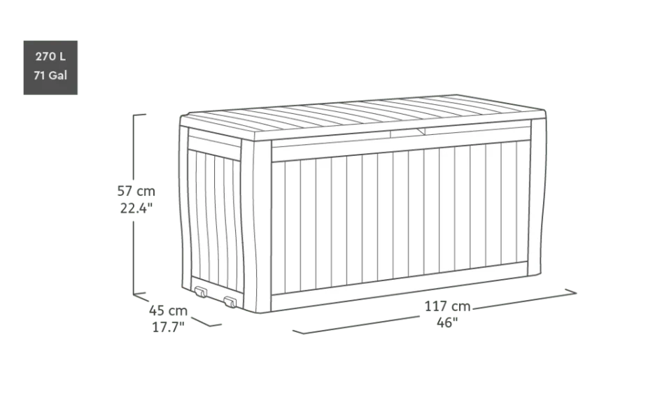 70 Gallon Deck Box - Brown-2