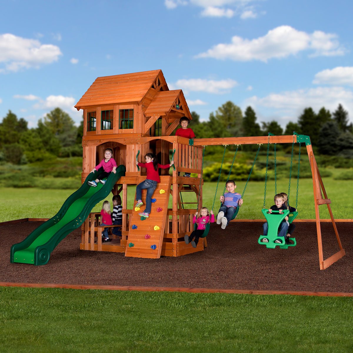 Liberty II Wooden Swing Set