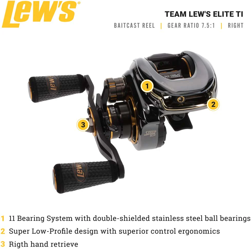 Team Lew's Elite TI Baitcasting Reel