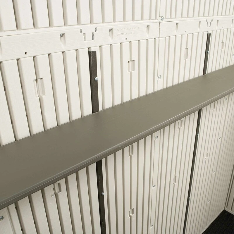 8' wide x 12.5' ​​deep plastic storage shed