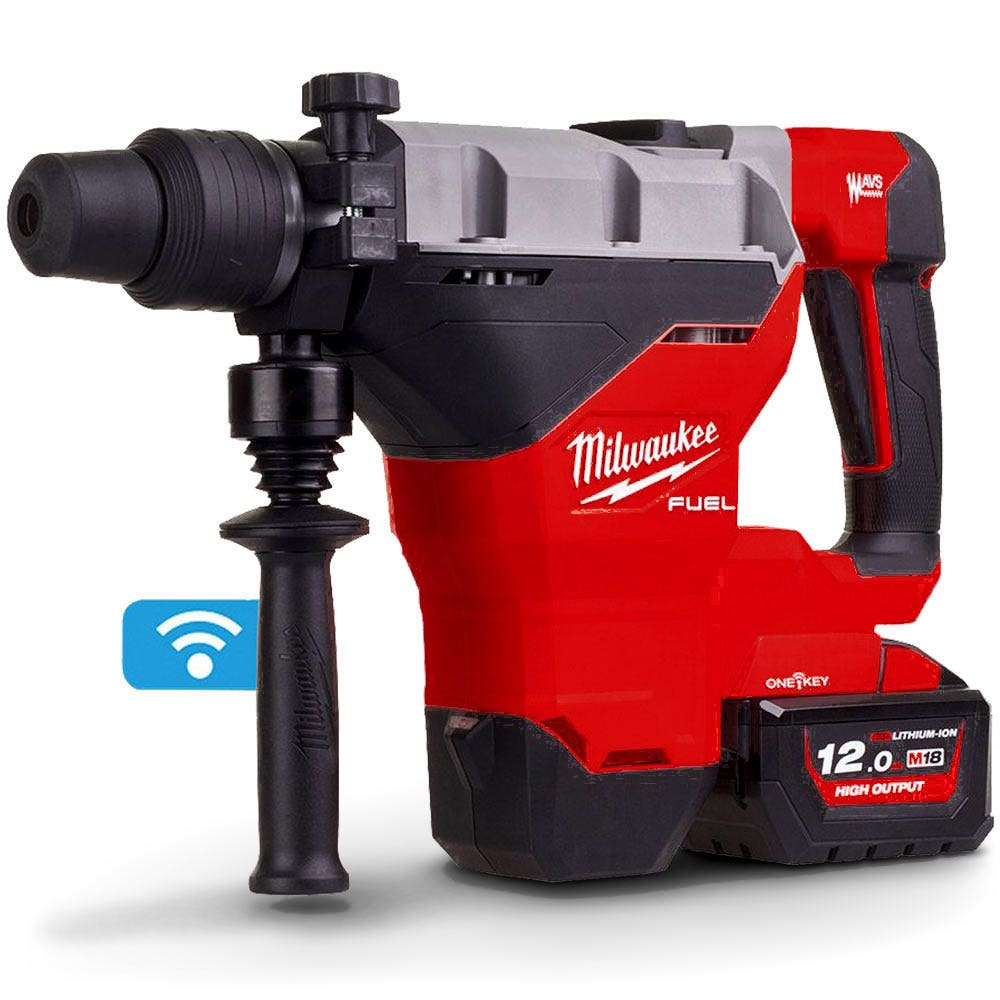 MILWAUKEE 18V FUEL™ 2 x 12.0Ah 44mm SDS Max Rotary Hammer Kit M18FHM-122C