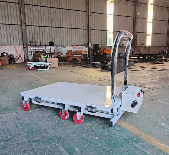 Hydraulic Mobile Lift Table Scissor Lift Cart, Electic Scissor Lift Table w/ 4 Wheels for Material Handling, Small Flat Cart for Easy Transportation
