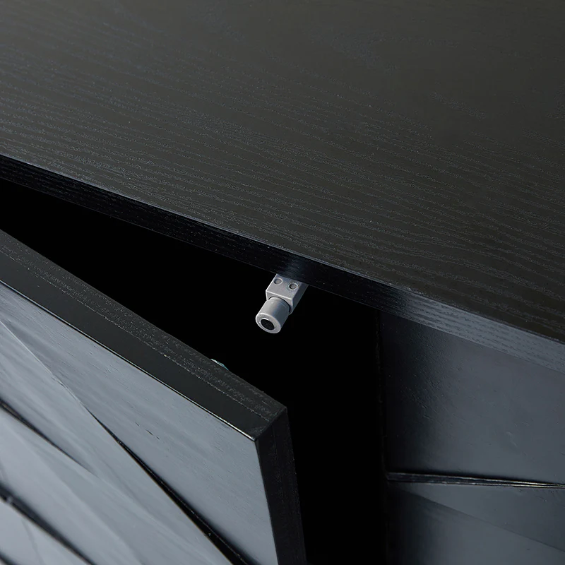 Beat Mid-century Modern 4-door Sideboard with Adjustable Shelf