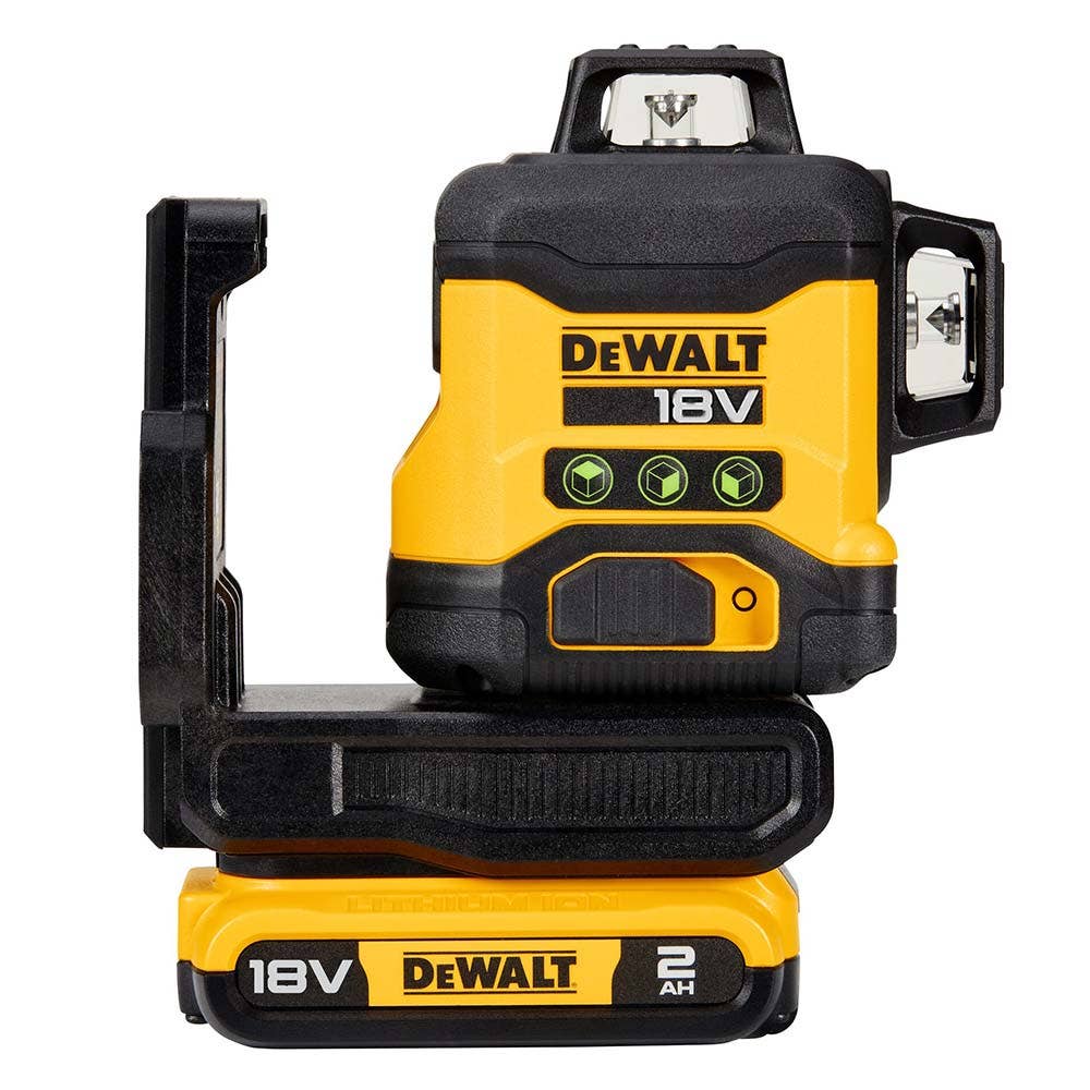DEWALT 18V XR Compact 3 x 360 Degree Multiline Laser Kit Green DCLE34031D1-XE