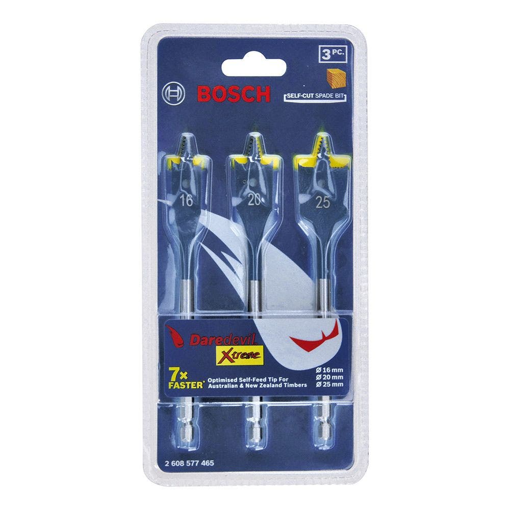 BOSCH 16-25mm Spade Bit Set - DAREDEVIL XTREME - 3 Piece