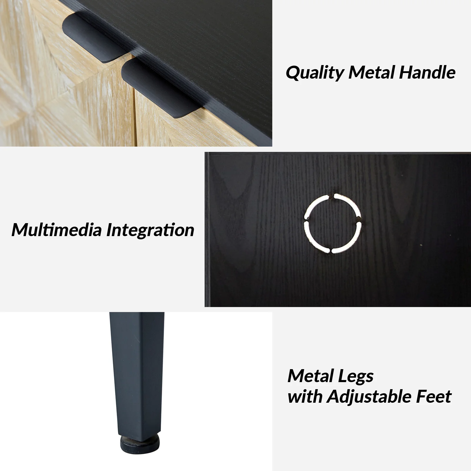 Kamu 60 Wide 4-Door Modern Style Sideboard