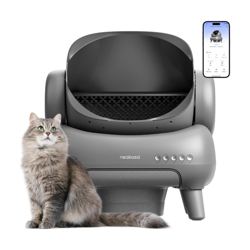 Neakasa M1 Open-Top Self Cleaning Cat Litter Box, Automatic Cat Litter Box with APP Control, Odor-Free Waste Disposal