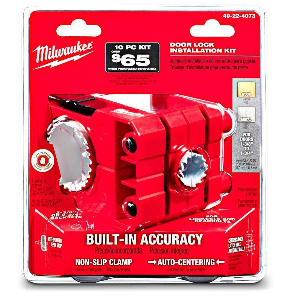 MILWAUKEE Bi-Metal Cobalt Holesaw Door Lock Installation Set - HOLEDOZER - 10 Piece 49224073