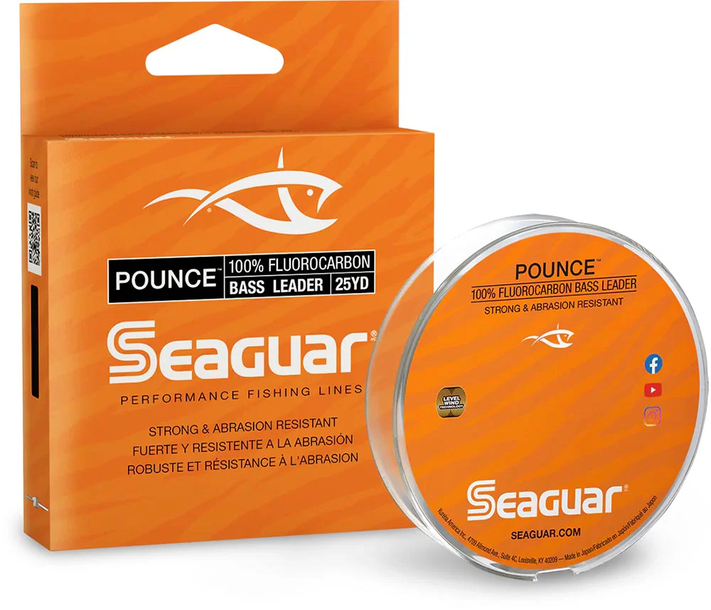 Seaguar Pounce Fluorocarbon Bass Leader - 25 Yard Spool