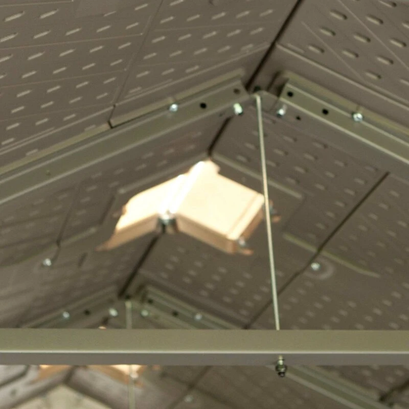 8' wide x 12.5' ​​deep plastic storage shed