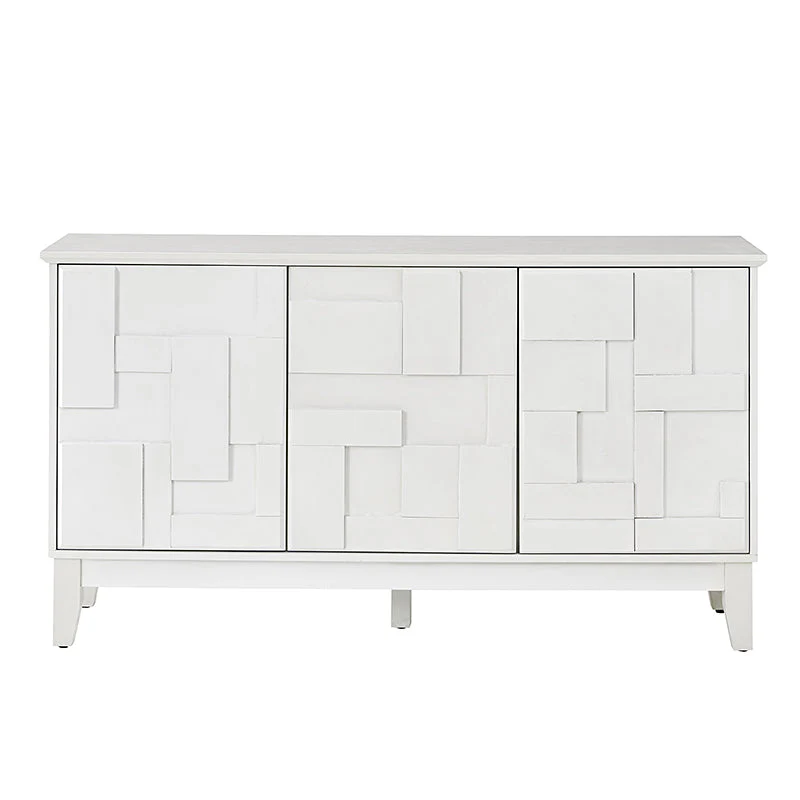Veitin Modern 3-Door Sideboard with Adjustable Shelf