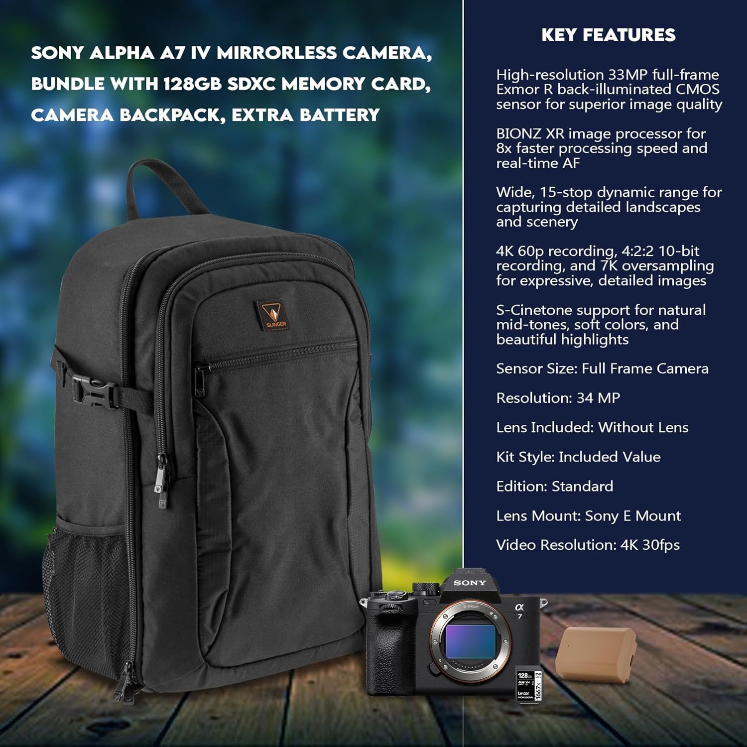 Sony Alpha a7 IV Full Frame Mirrorless Interchangeable Lens Digital 4K Camera