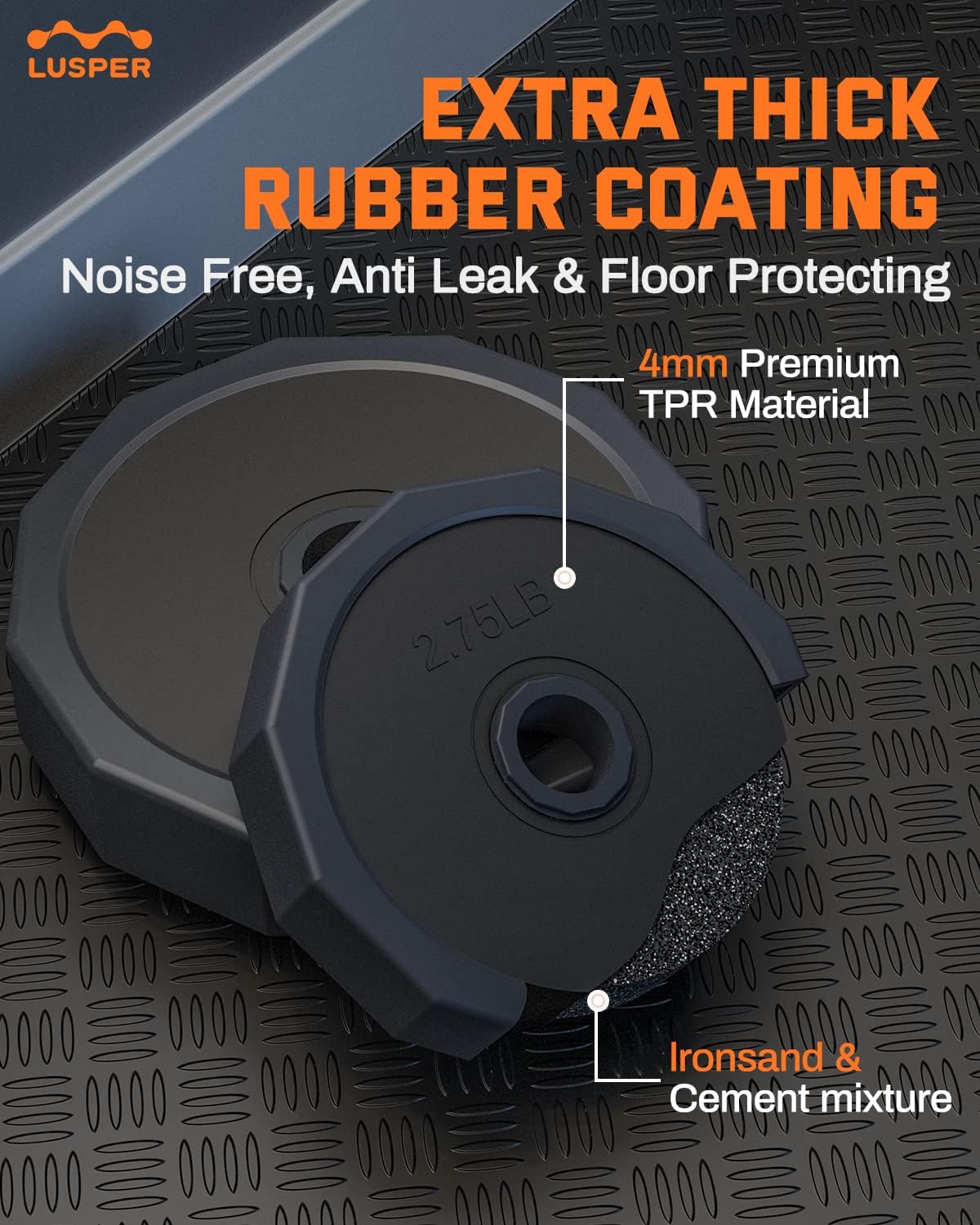 Lusper Adjustable Weights Dumbbells Set, 44LB/55LB/66LB Free Weights, 3 in 1 Mutiweight Dumbbell/Barbell/Kettlebell with Connector, Versatile Weight Set for Home Gym