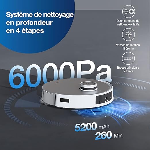 ECOVACS T20 OMNI | 6000Pa, 9mm Auto-Mop Lift, All-in-One, 55Deg Hot Water Washing, Auto-Empty, Auto-Clean