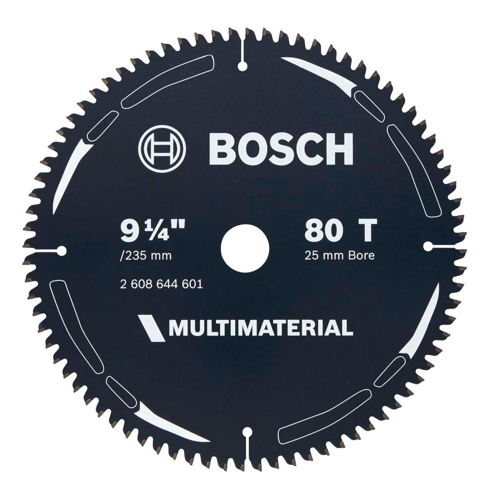 BOSCH 235mm 80T TCT Circular Saw Blade for Multi-Purpose Cutting - MULTIMATERIAL