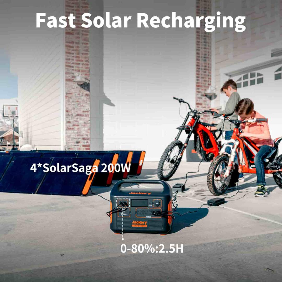 Jackery Solar Generator 2000 (Jackery 2000 + 4 x SolarSaga 200W)