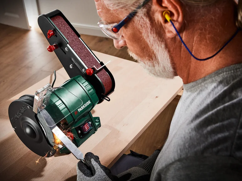 PARKSIDE Ponceuse stationnaire à bande PSBS 240 C2, 240 W