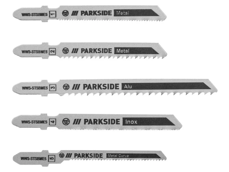 PARKSIDE Set de 5 lames de scie sauteuse PSTZ 3 A1