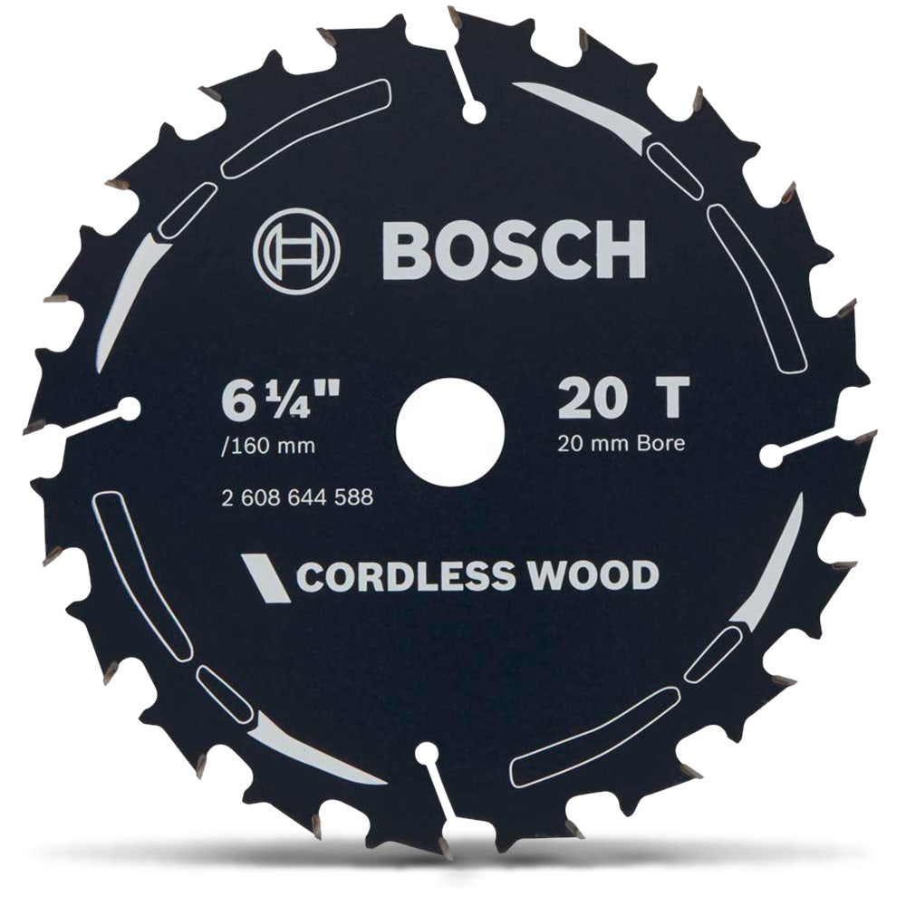 BOSCH 160mm 20T TCT Circular Saw Blade for Wood Cutting - CORDLESS WOOD