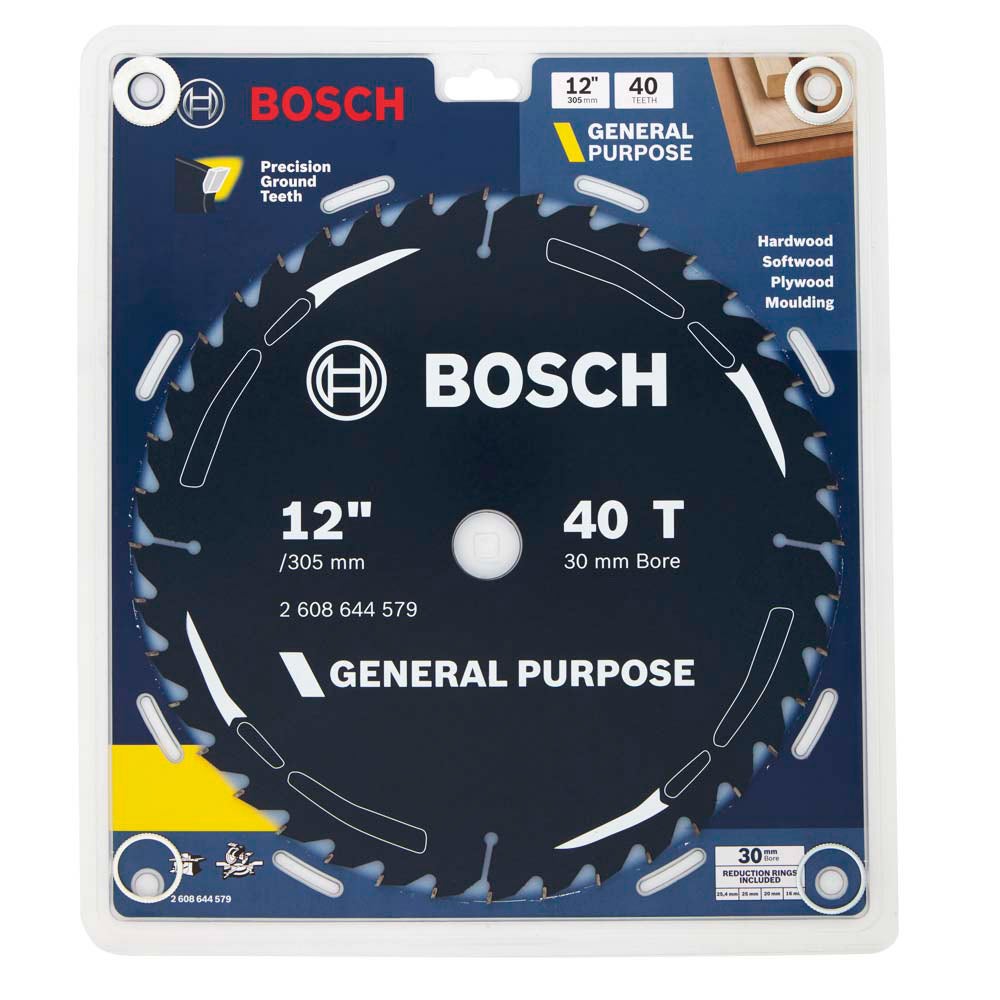 BOSCH 305mm 40T TCT Circular Saw Blade for Wood Cutting - GENERAL PURPOSE