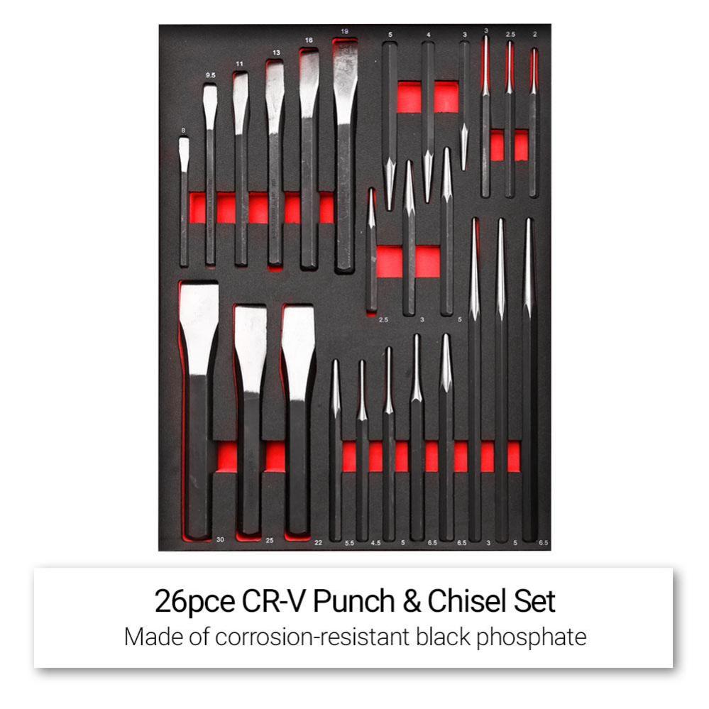 Daytona D655PS 655-Piece Machinery Tool Set with 43-Inch 12-Drawer Red Roller Cabinet