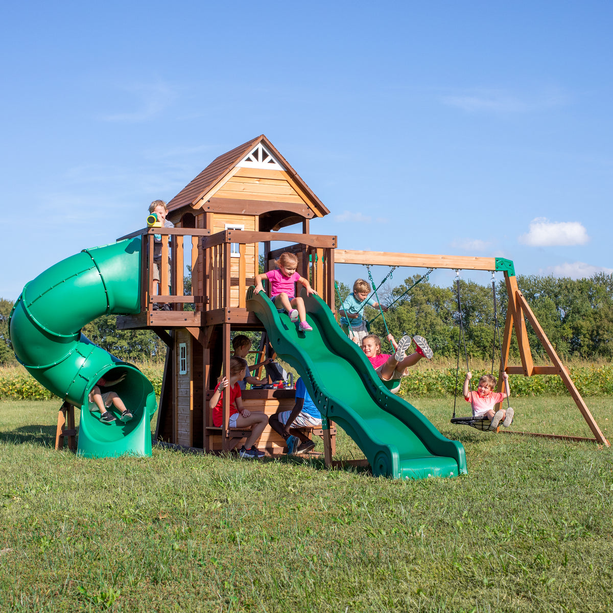Cedar Cove Wooden Swing Set