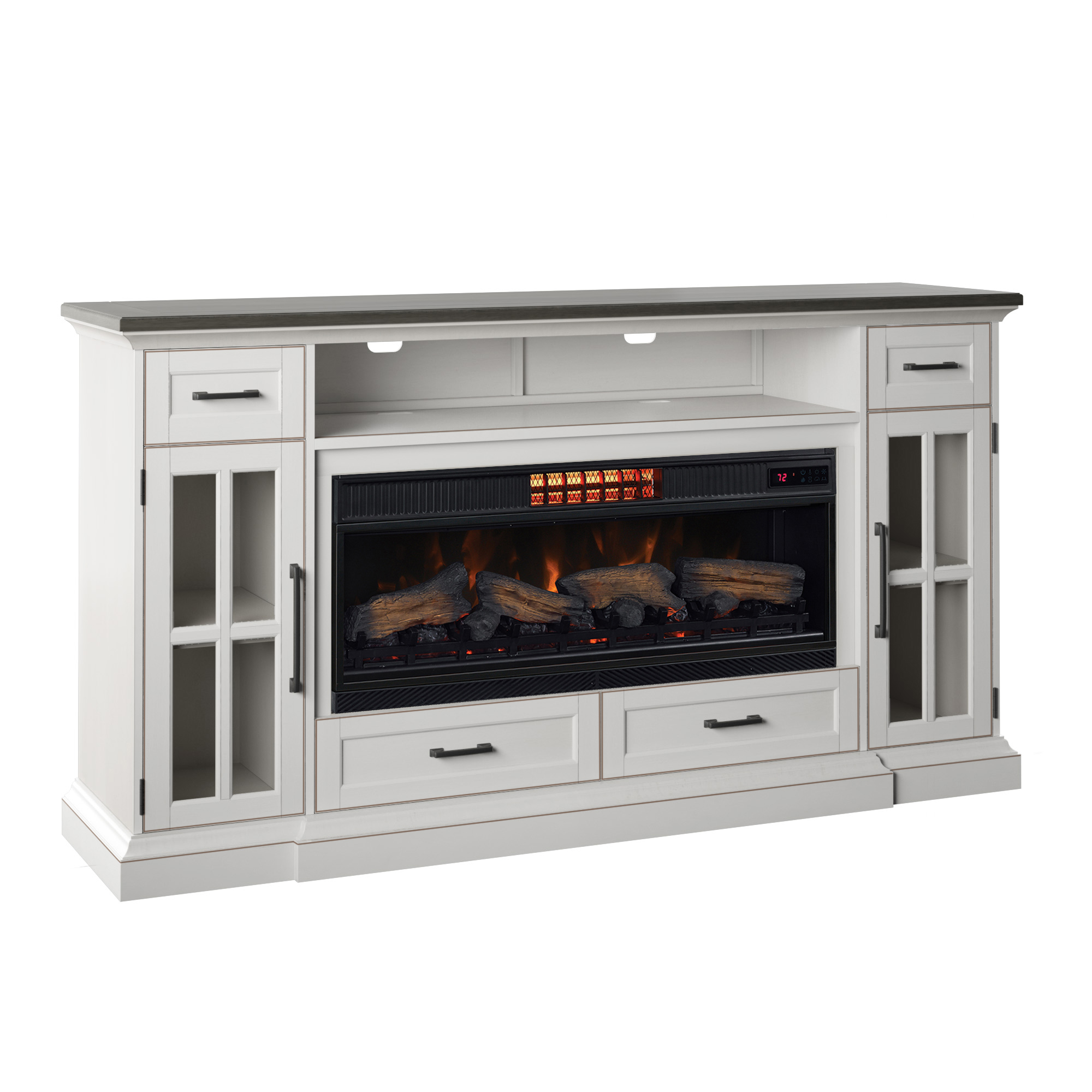 Tresanti ClassicFlame CoolGlow 2-in-1Electric Fireplace and Fan White